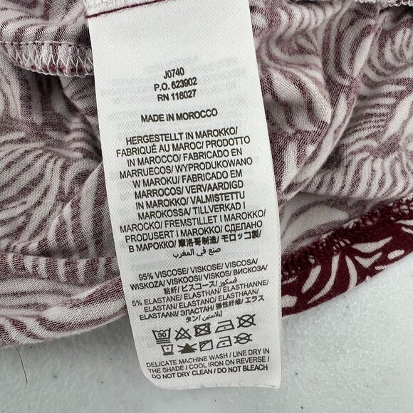 Boden US 12R Layla Dress Viscose Jersey Red White Abstract Print Long Sleeve - Picture 4 of 12